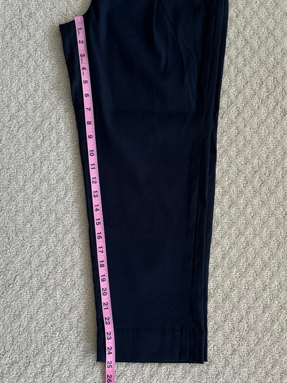 The Reset Slouchy Crop Pleated Trouser Navy Small Linen Blend Relaxed Office NWT - Picture 12 of 12